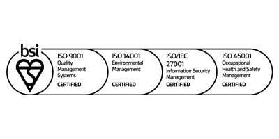 BSI ISO 9001, 14,001, 27001 & 45001 STANDARDS